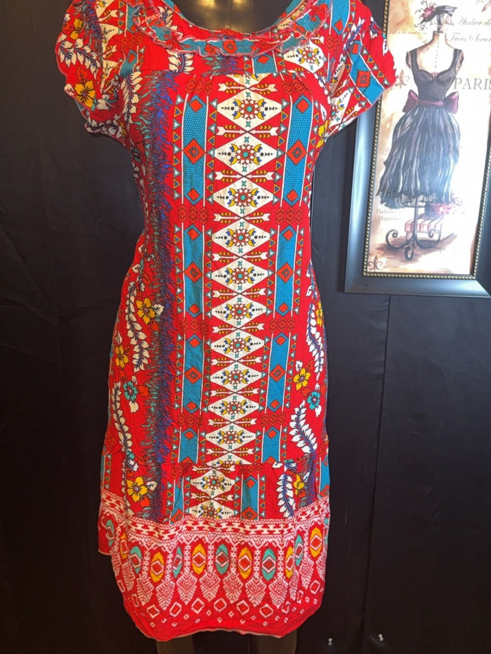 Southwestern Geometric Mini Dress